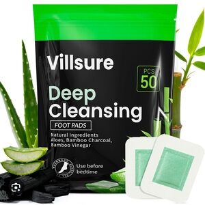 Deep Cleansing Foot Pads - Aloe & Bamboo Charcoal (50 pcs)